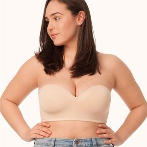 Lively The No Wire Strapless Bra size 36DD with optional straps! Toasted Almond